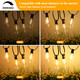 Brightever LED Outdoor String Lights 100FT Patio Lights with 52 Shatterproof ST38 Vintage Edison Bulbs Outside Hanging Lights Waterproof for Porch Deck Garden Backyard Balcony 2700K Dimmable
