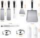 Griddle Accessories Kit For Camp Chef Blackstone Flat Top Grill & Weber Griddle Insert Spatula Scraper Shovel And Wide Scoop Food Mover Essential Bbq Tool Set For Hibachi & Teppanyaki