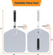 12-In Pizza Peel Aluminum Pizza Paddle With Foldable Handle Lightweight Pizza Turning Shovel For Pizza Oven/Grills Homemade Pizza Accessory