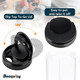 22 Oz Tall Mug Cup With Flip Top To-Go Lid - Replacement Part With Handle For 250W Blender Juicer - Replacement For Magic-Bullet Blender Mb1001 - Pack Of 2