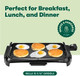 Bella Electric Griddle With Crumb Tray - Smokeless Indoor Grill Nonstick Surface Adjustable Temperature Control Dial & Cool-Touch Handles 10" X 16" Black