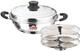 Stainless Steel Idli Pot Steamer With 3 Plates (12 Idlis)