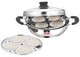 Stainless Steel Idli Pot Steamer With 3 Plates (12 Idlis)