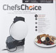 Chef'Schoice Krumkake Maker Features Nonstick Surface And Instant Heat Recovery With Temperature Control And Ready Light To Make 6-Inch Cookies Ready And Baking Lights With Roller 1050-Watts Silver Chef'Schoice Krumkake Maker Features Nonstick Surface And Instant Heat Recovery With Temperature Control And Ready Light To Make 6-Inch Cookies Ready And Baking Lights With Roller 1050-Watts Silver