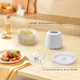 100Ml Electric Garlic Chopper，Cordless Mini Food Processor With Separation Partition，2-Leaf Blade Small Vegetable Chopper For Onion Chili Ginger（White）
