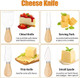 12-Piece Cheese Knives Set - Stainless Steel & Wood Party Cutlery Travel Serving Dinner Slicing Spreading Serving Tools