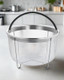 Cuisinox Stainless Steel 6 Quart Steamer Basket With Silicone Handle For Instant Pot Steaming Vegetables Eggs Meats Bone Broths Stocks