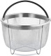 Cuisinox Stainless Steel 6 Quart Steamer Basket With Silicone Handle For Instant Pot Steaming Vegetables Fruits Eggs Meats