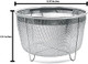 Cuisinox Stainless Steel 6 Quart Steamer Basket With Silicone Handle For Instant Pot Steaming Vegetables Fruits Eggs Meats