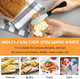 12 Pcs Butter Spreader Knives Wide Blade Stainless Steel Cheese Spreader Knife Black Plastic Handle Slicing Or Spreading Knife For Slicing Bread Cream Sandwich Condiment Kitchen 9.1 Inch