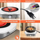 Electric Hot Plate+16 Cup Food Processor Bundle