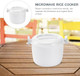 Doitool Microwave Rice Cooker Mini Microwave Steamer Microwave Rice Maker Vegetable Steamer Pot Microwave Cookware With Lid For Rice Vegetables 18X18X15Cm