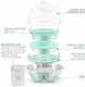 Elite Gourmet Americana Collection Elite Ehb-2425X# Electric Immersion Hand Blender Mixer Chopper 1-Touch Control Soups Sauces Baby Food Removable Blending Stick 150 Watts White