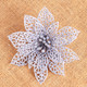 30 Pack Christmas Silver Glitter Poinsettia Flowers Picks Christmas Tree Ornaments 5.9" Wide for Silver Christmas Tree Wreaths Garland Holiday Seasonal Wedding Decorations