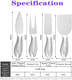 4 Pcs Cheese Silcer Stainless Steel Buffet Colander Serving Cutter Fork Knife (Stainless Steel)