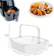 Air Fryer Basket Air Fryer Accessory 5.8Qt 6Qt Mesh Basket With Handle Square Stainles Steel Steamer Basket Replacement For 6Qt Instant Vortex Air Fryer Fit For Instant Vortex Plus Phillips Xxl