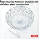 Foldable Stainless Steel Steam Fry Cooking Mesh Strainer – Versatile Kitchen Tool For Frying Steaming And Straining 23X12X16Cm