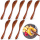 8 Pcs Wooden Butter Knife Spreader Butter Sandwich Condiment Cheese Spreader Knivesthickened Solid Wood & Comfortable Feel Wooden Butter Knife Spatulas For Kitchen Restaurant
