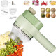 4 In 1 Electric Vegetable Chopper Hand Held Ninja Food Chopper Mini Garlic Chopper Fruit Slicer Egg Whisk And Meat Mincerhandheld Vegie Cutter For Salad