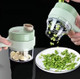 4 In 1 Electric Vegetable Chopper Hand Held Ninja Food Chopper Mini Garlic Chopper Fruit Slicer Egg Whisk And Meat Mincerhandheld Vegie Cutter For Salad