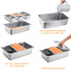 Ferraycle 7 Pack Hotel Pan Set Including 1 Full Size 6 Inch Stainless Steel Steam Pan 3 Pcs 1/3 Size 4 Inch Perforated Pans 3 Pcs 1/3 Lids Steam Table Tray Restaurant Kitchen Supplies Food Warmer