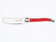 Laguiole By Flyingcolors Cheese Knife Butter Spreaders Knife Set Stainless Steel Red Color Handle 6 Pieces