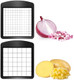 Fullstar All-In-1 Vegetable Chopper (6 In 1 Black/Silver) And 2Pc Blade Replacement Set - Bundle Of Chopper And Dice Blade Replacement (Big And Small Dice) - Kitchen Gadgets