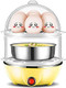 Rapid Egg Cooker Double Cooker Rapid Boiler 2 Layers 14Pcs Eggs Capacity Automatic Shut Off(Yellow Double Layer)