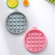 2-Pack Silicone Waffle Mold Muffin Pans Molds Waffle Maker Baking Tray Mold Bakeware For Waffle Cake Chocolate Craft Candy Soap Baking Blue&Pink (Square: 3.3X3.3X0.4 Inch)