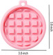 2-Pack Silicone Waffle Mold Muffin Pans Molds Waffle Maker Baking Tray Mold Bakeware For Waffle Cake Chocolate Craft Candy Soap Baking Blue&Pink (Square: 3.3X3.3X0.4 Inch)
