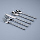Gourmet Settings 4-Piece Knife Set-Exotique Platinum Collection-Polished/Matte Stainless Steel Spreaders Cheese And Butter Spreading Knives