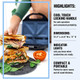 Granitestone Sandwich Maker Toaster & Electric Panini Grill With Ultra Nonstick Mineral Surface - Makes 2 Sandwiches In Minutes With Virtually No Clean Up With Easy Cut Edges And Indicator Lights Granitestone Sandwich Maker Toaster & Electric Panini Grill With Ultra Nonstick Mineral Surface - Makes 2 Sandwiches In Minutes With Virtually No Clean Up With Easy Cut Edges And Indicator Lights