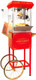Foundation Popcorn Maker Machine With Cart - 8Oz Stainless Steel Kettle Makes Up To 48 Cups - Movie Theater Style Vintage Popcorn Machine Cart On Wheels By Great Northern Popcorn (Red)