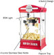 Foundation Popcorn Maker Machine With Cart - 8Oz Stainless Steel Kettle Makes Up To 48 Cups - Movie Theater Style Vintage Popcorn Machine Cart On Wheels By Great Northern Popcorn (Red)