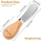 Grevosea 4Pcs Cheese Spreader Knives 4.7 Inch Wooden Handle Butter Spreader Stainless Steel Butter Knife For Cheese Jam Pastry Kitchen Accessories