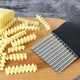 Guardians Crinkle Chopper French Fries Potato Cutters Fruit Vegetable Wavy Chopper Knife Stainless Steel Blade Cutting Tool Set Of 2