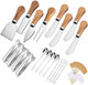 Cheese Knives Set With Wooden Handle Mini Steel Stainless Cheese Knife Set For Cheese Boards Charcuterie Boards For Party Wedding Christmas