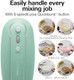 Hamilton Beach Vintage-Style 5-Speed Electric Hand Mixer Powerful 1.3 Amp Dc Motor For Effortless Mixing & Consistent Speed In Thick Ingredients Slow Start Beaters And Whisk Green (62601N)