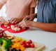 Handstand Kitchen Apple Shaped Cutting Board With 6" Serrated Knife For Kid Safe Cooking