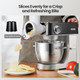 Hauswirt Slicer Shredder Attachment For M5 M5C Stand Mixer Salad Machine With Vegetable Slicer Salad Maker Food Slicers Cheese Grater Attachments Dishwasher Safe Stainless Steel