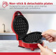 Holstein Housewares 3-In-1 Personal Maker With Indicator Light Griddle & Waffle Maker Non-Stick Coating Plates 2 Waffle Plates 2 Grill Plates & 2 Flat Plates. Even Heating Lightweight