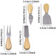 Honbay 4Pcs Set Travel Stainless Steel Cheese Knives Cheese Slicers Cheese Cutters Cheese Knives With Wood Handle For Cheese Butter Formaggio (4.7 Inch)
