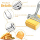 Huakaile Adjustable Cheese Slicer With 4 Extra Wires Replacement Hand Held Wire Cheese Cutter Shaver Heavy Duty Aluminum Alloy Cheese Slicers For Block Cheese (Black)