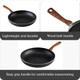 Imusa Usa Woodlook 8" Black Stone Fry Pan Handle And Speckled Nonstick Interior 8"