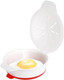 Microwave Egg Steamer Bowl Egg Cooker Specialized Heating Dish Egg Steaming Tool Easy Egg Steamer Convenient Kitchen Gadget（1 Pcs Red)