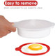 Microwave Egg Steamer Bowl Egg Cooker Specialized Heating Dish Egg Steaming Tool Easy Egg Steamer Convenient Kitchen Gadget（1 Pcs Red)