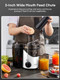 Juicer Machines Juilist 3" Wide Mouth Juicer Extractor Max Power 800W For Vegetable And Fruit With 3-Speed Setting 400W Motor Easy To Clean White