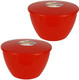 60 Fl Oz Pudding Mold And Lid Gold Colored Reusable Food Safe Plastic Steam Pudding Bowls (2 Pack)