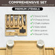 Kiaansh And Kiavi Charcuterie Boards Set: Bamboo Cheese Board Set. Perfect For Wedding s Bridal Shower And House Warming s. Large