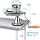 Manual Wheatgrass Juicer Stainless Steel Hand Crank For Wheatgrass & Leafy Green Hand Fruit& Vegetables Squeezer Cold Press Juicer For Apples Pomegranates Celery Ginger Etc.